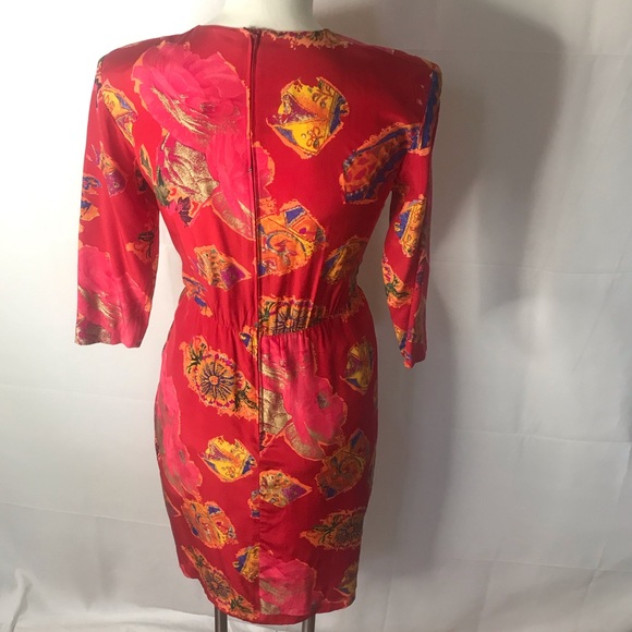 Vintage Louis Féraud silk dress size 6 Germany - Picture 9 of 15